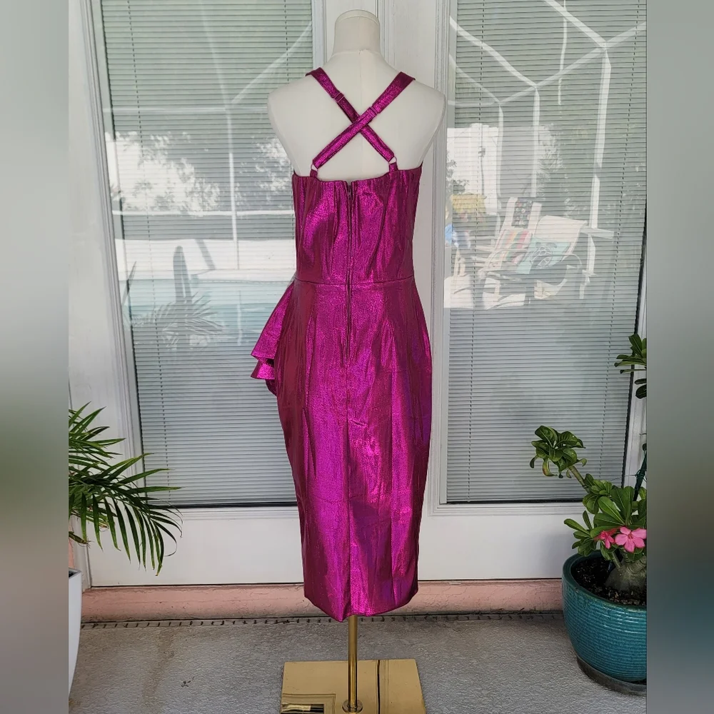 Pinup Couture Deadly Dames Voodoo Vixen Retro Dress In Pink Pinup Girl Clothing - Picture 2 of 12